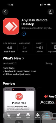 Anydesk в Appstore